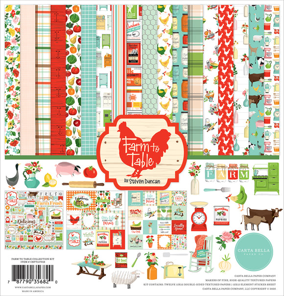 Carta Bella FARM TO TABLE collection kit 12x12 paper pack – Creative  Treasures